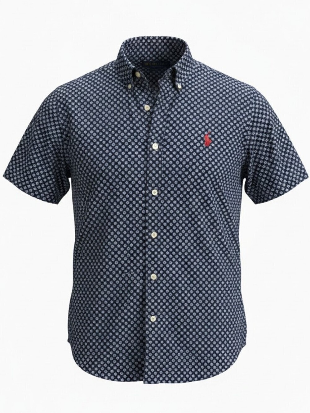 U.S. Polo Assn. Men's Navy and White Patterned Shirt